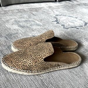 Cheetah print mules